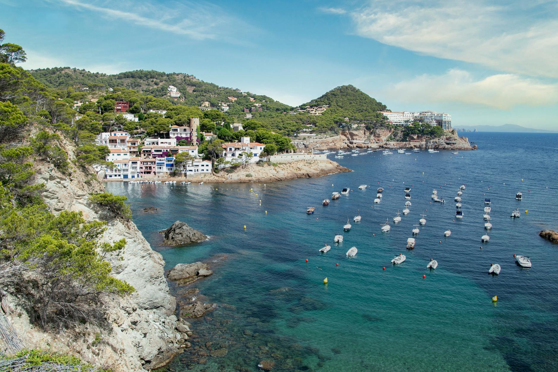 scenic coastal view of tossa de mar spain